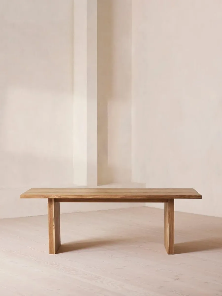 Large Dining Table Live Edge - Brown Oak