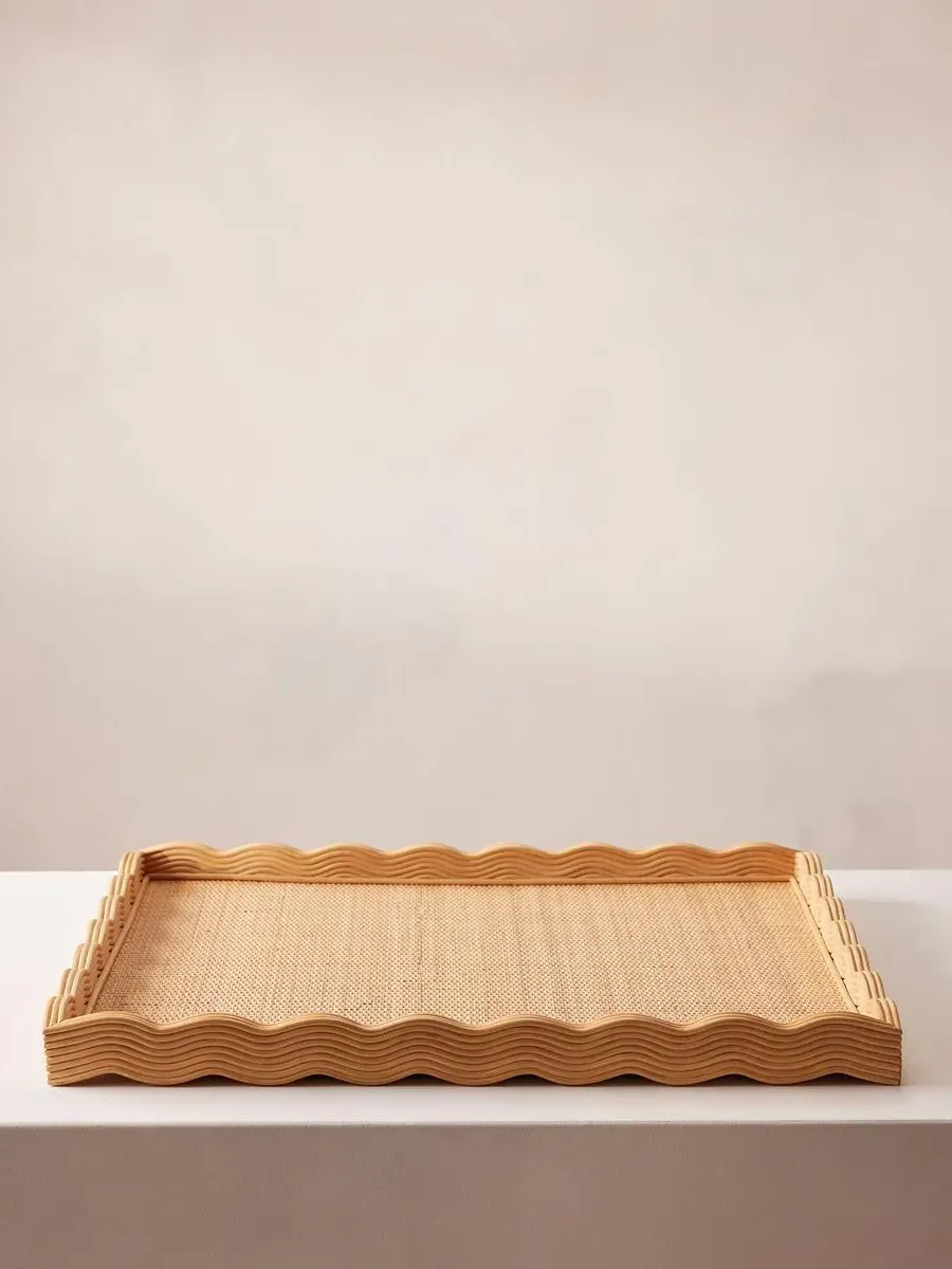 Large Ottoman Tray - Rattan image
