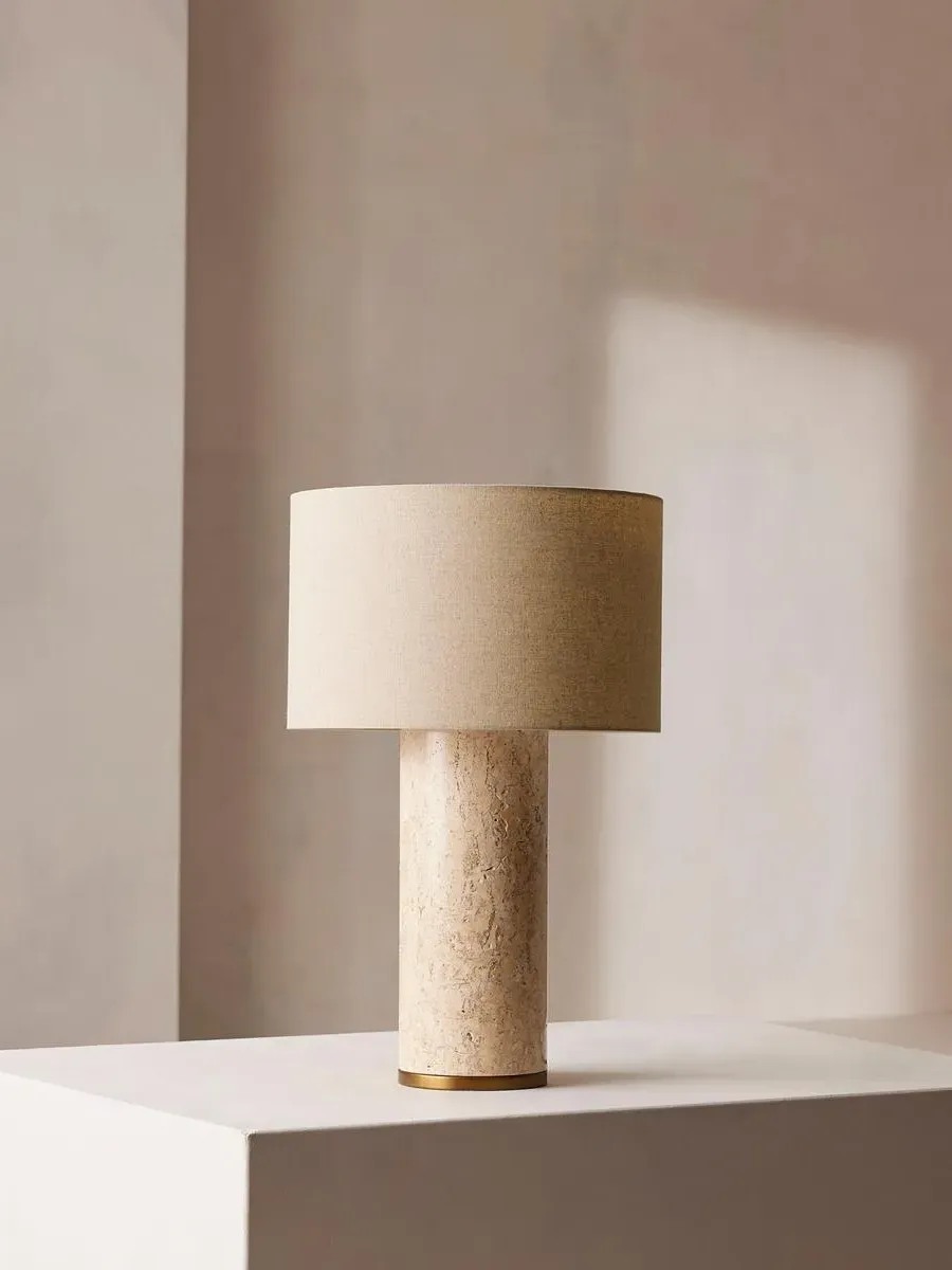 Large Table Lamp - Stone, Travertine image