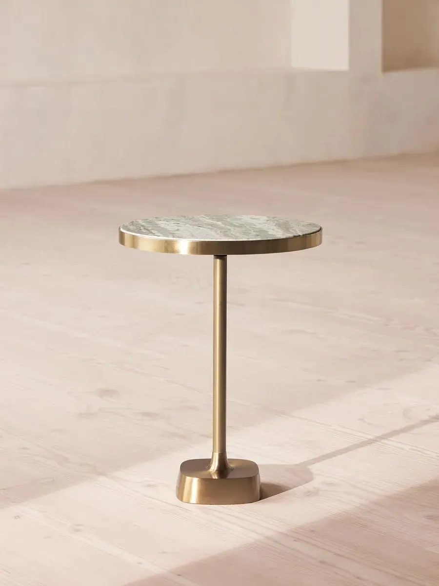 Medium Side Table - Terra Bianca, Marble image