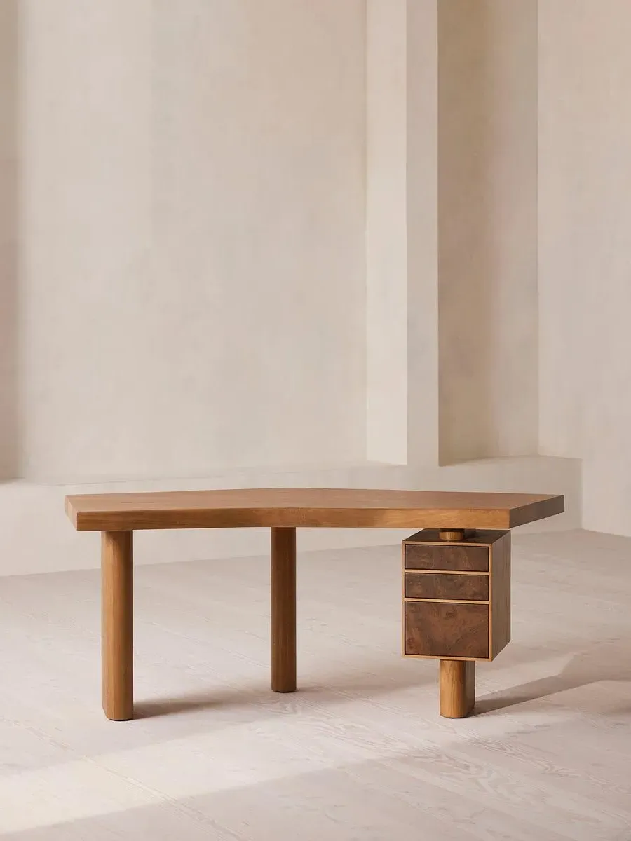 Organic Desk with Storage - Walnut Burl image