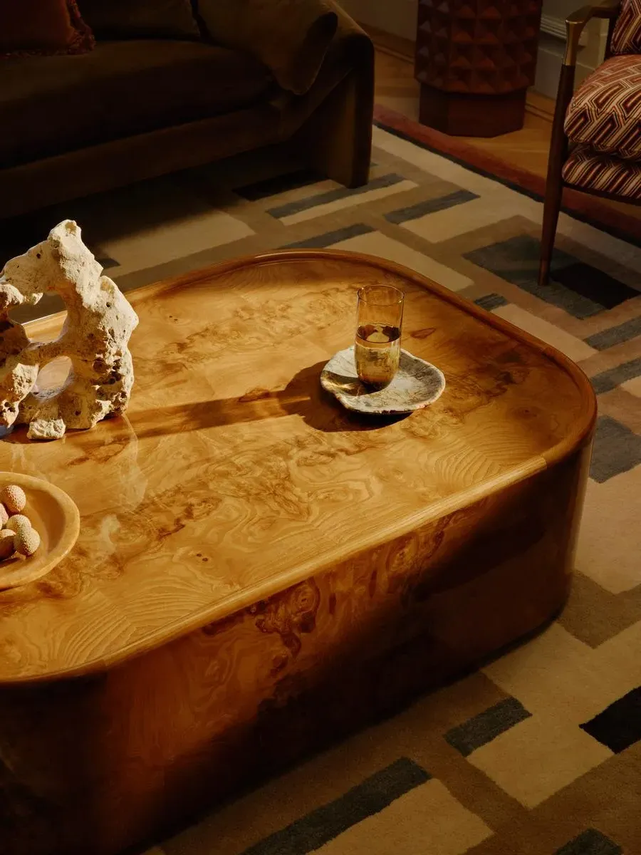 Oval Coffee Table - Olive, Ash Burl image