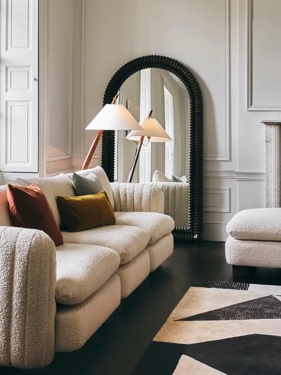 Oversized Floor Mirror - Wood-Effect Frame image