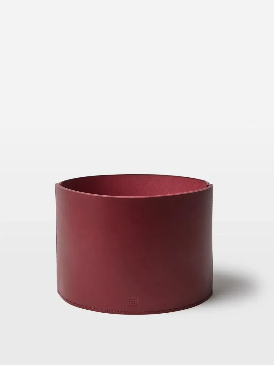 Plant Pot - Red, Leather