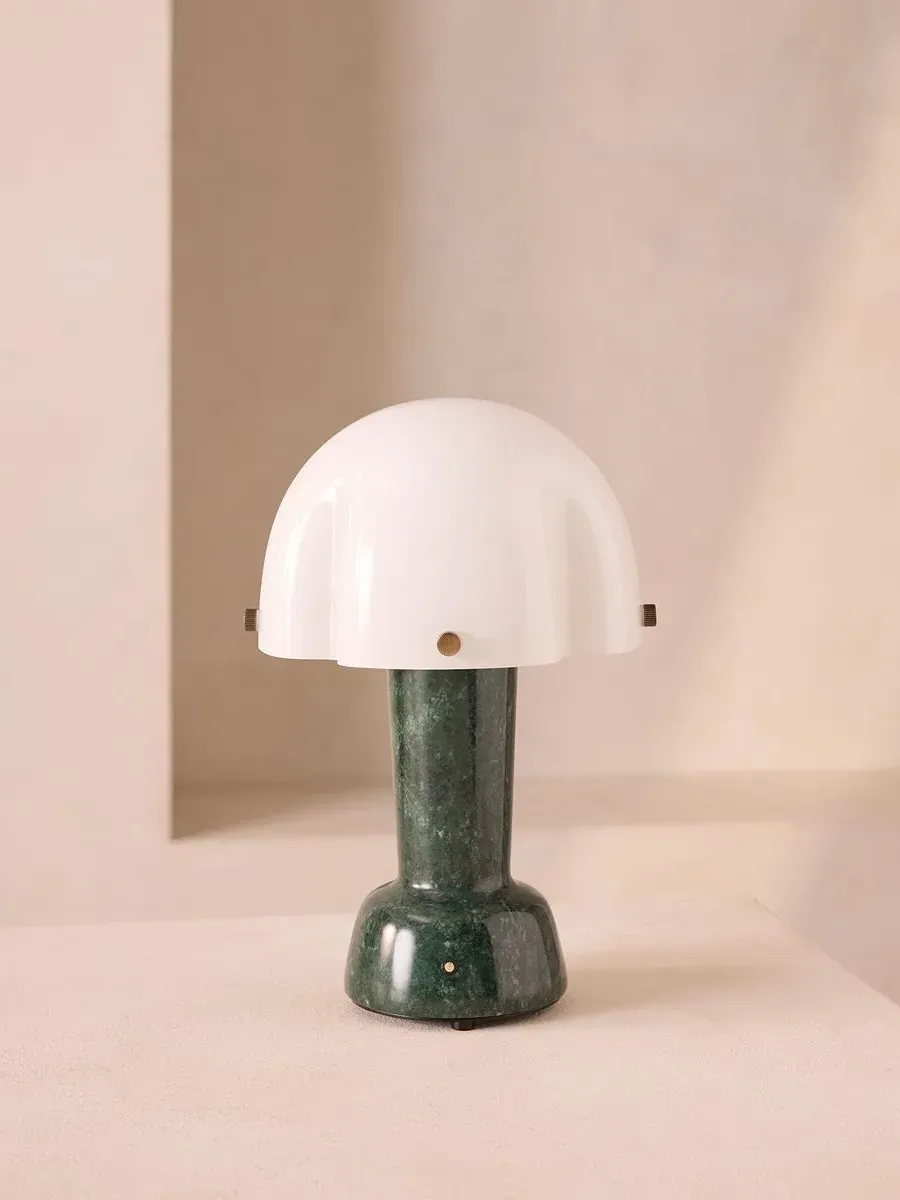 Portable Table Lamp - Green, Marble image