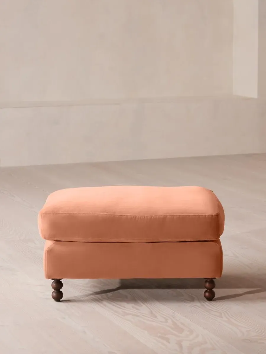 Rectangle Ottoman - Antique Rose, Velvet image