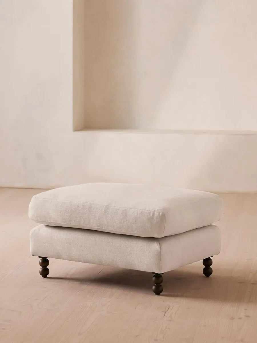Rectangle Ottoman - Bisque, Linen