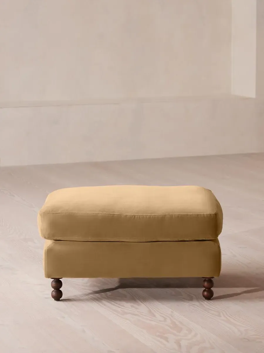 Rectangle Ottoman - Camel, Velvet