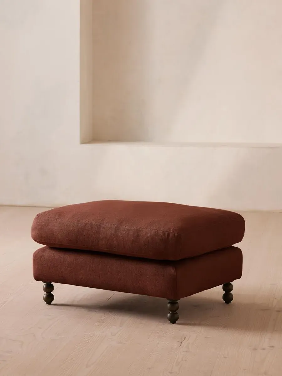 Rectangle Ottoman - Sienna, Linen