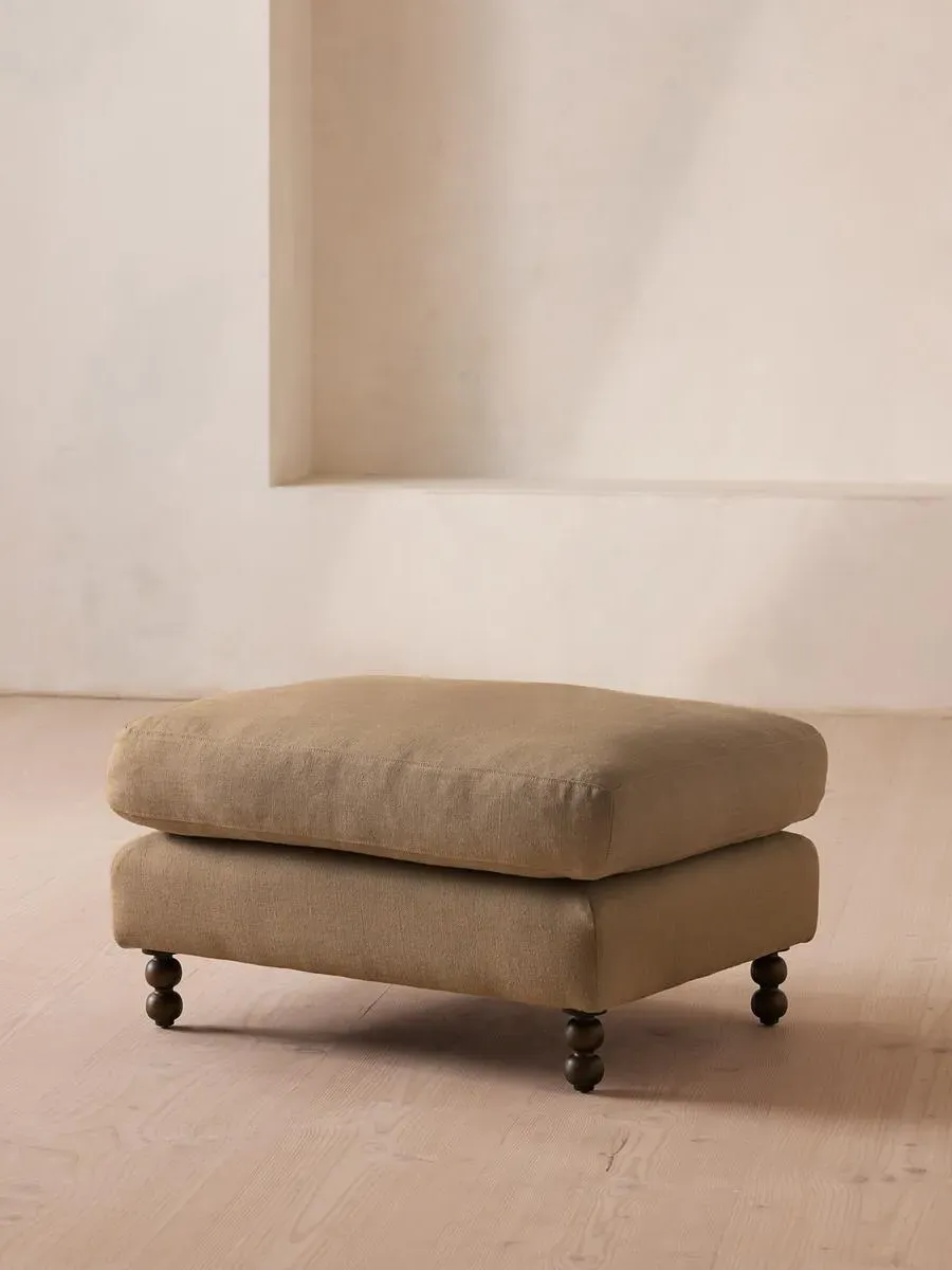 Rectangle Ottoman - Wheat, Linen