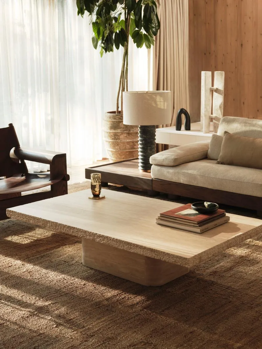 Rectangular Coffee Table - Travertine image