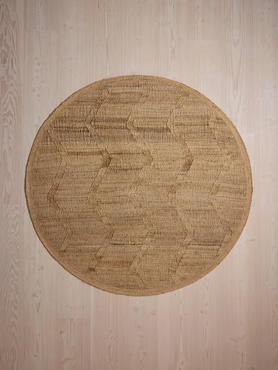 Round Arta Rug - Natural, Jute image