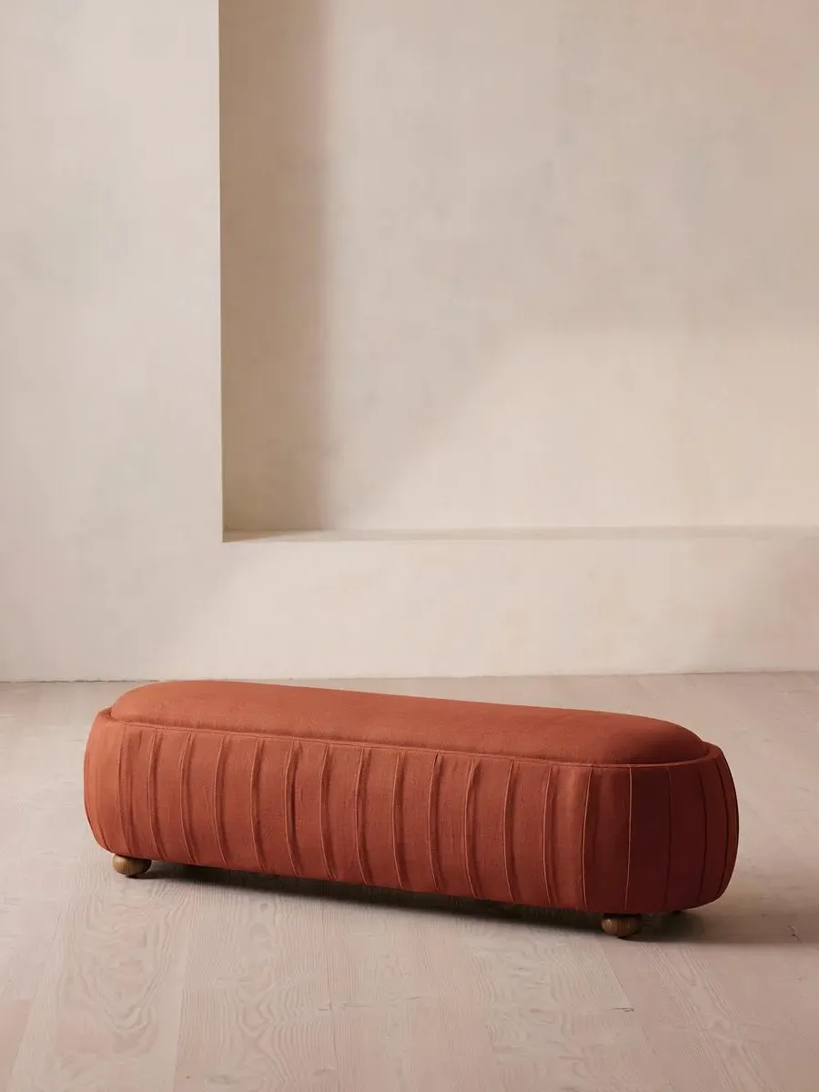 Round Bench - Sienna, Linen