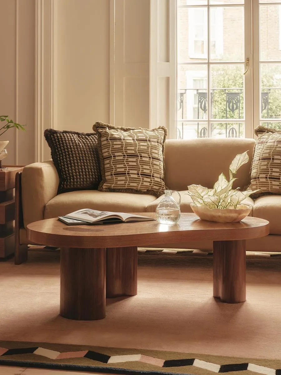 Round Coffee Table - Oak, Walnut Wood image