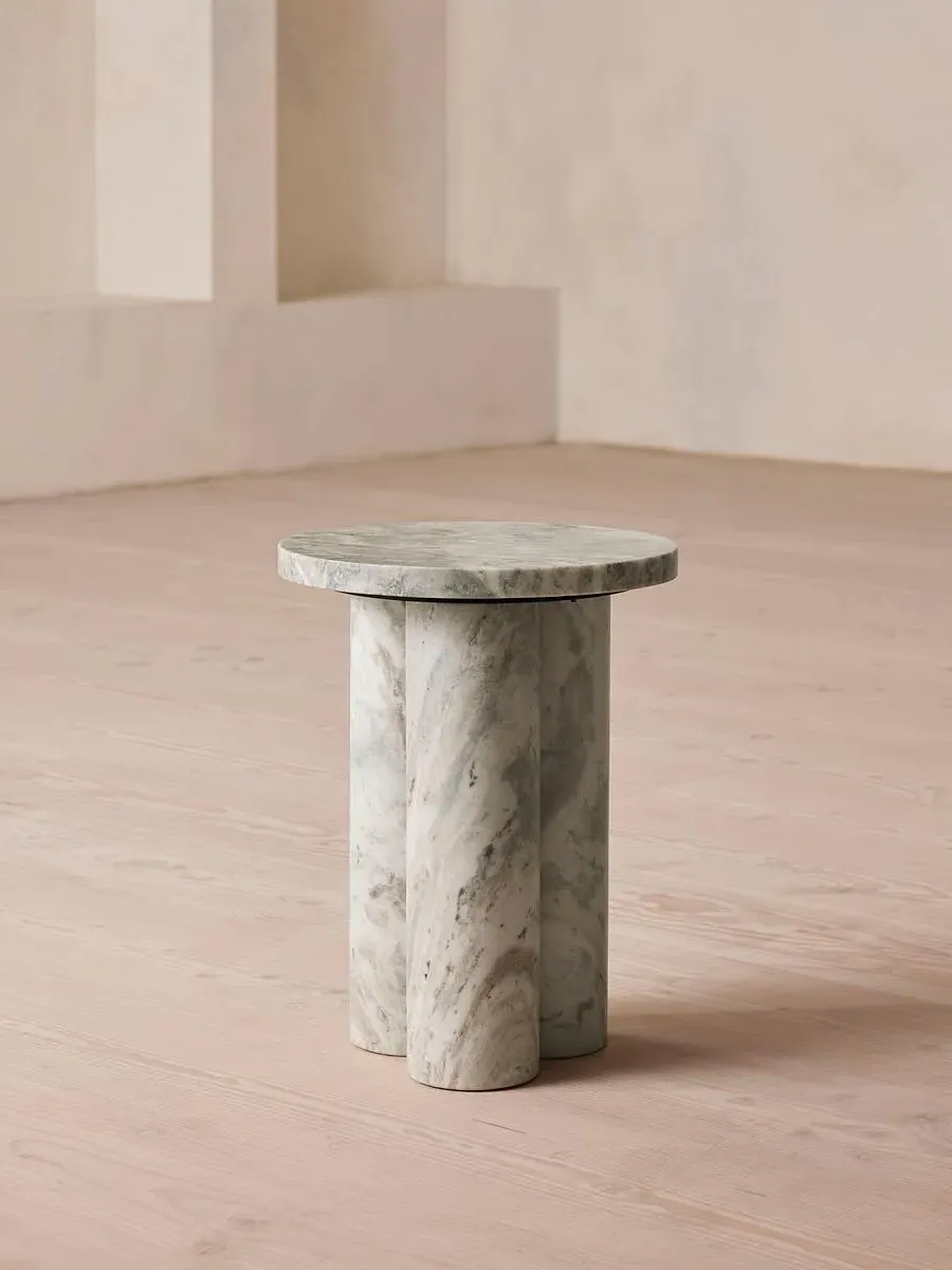 Round Side Table - Fantasy Brown, Marble image