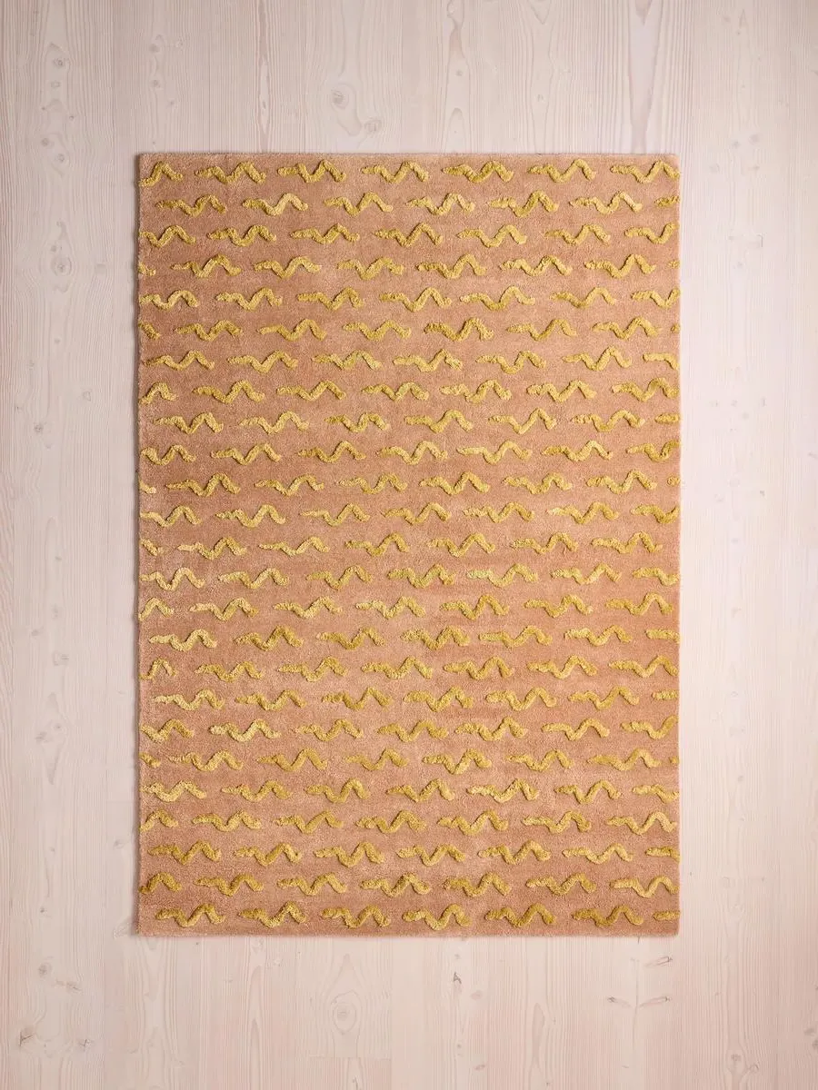 Rug Swatch with Rippled Pattern - Neutral image