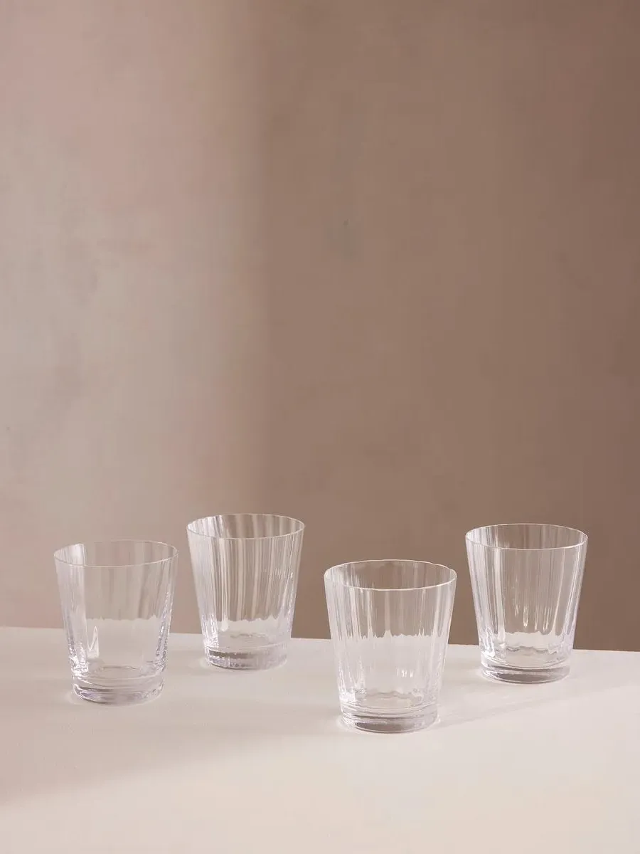 Set of 4 Lowball Glasses - Clear Glass image