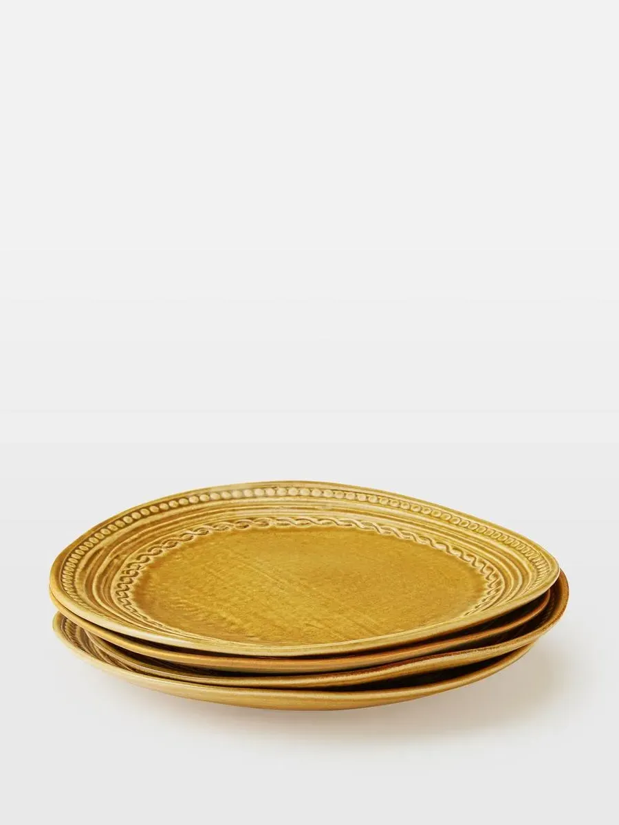 Set of 4 Side Plates - Ochre, Ceramic