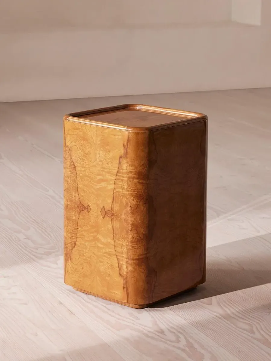 Side Table with Rounded Edges - Olive, Ash Burl image