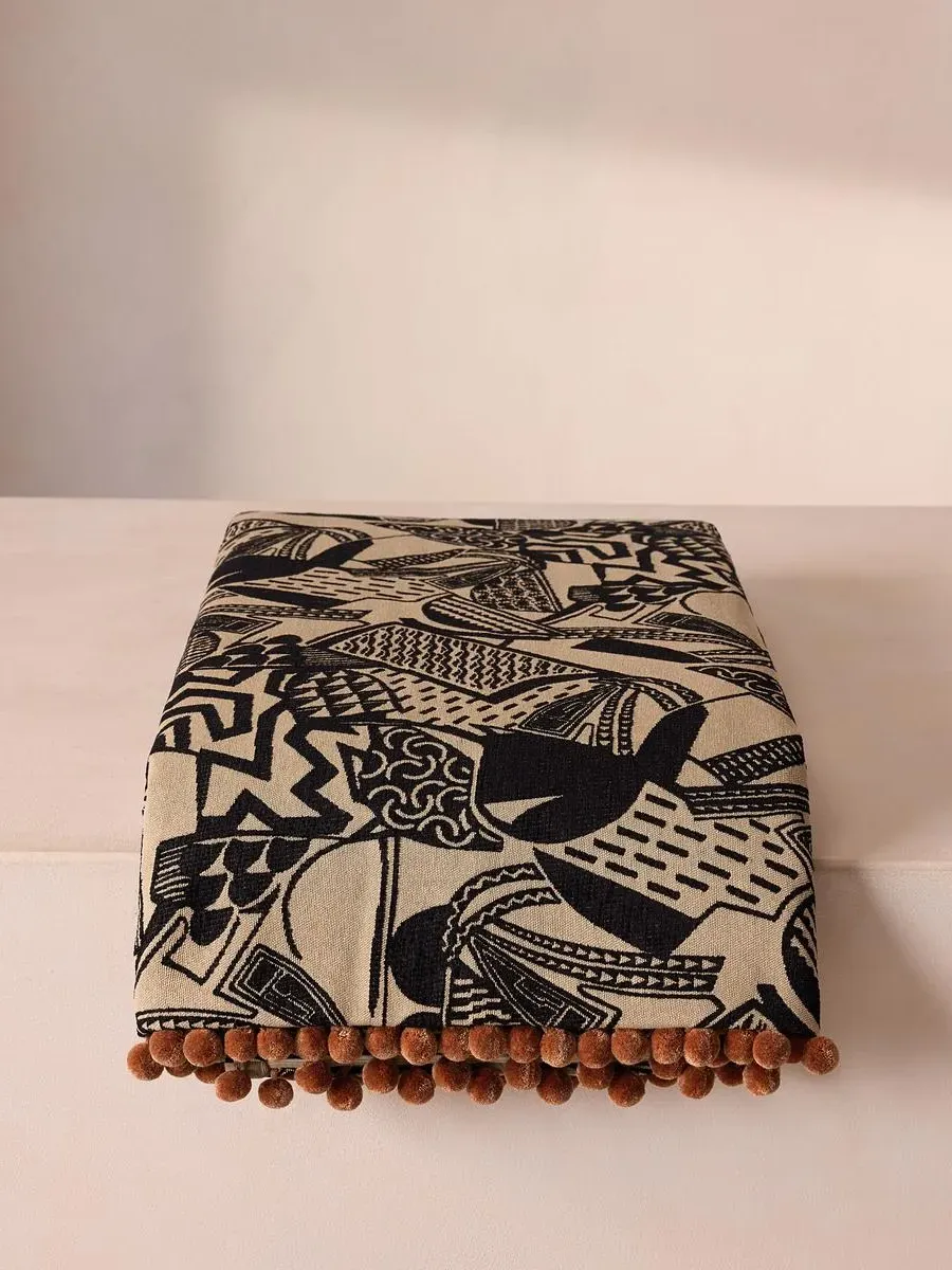 Single Bedspread Abstract Pattern - Jacquard image