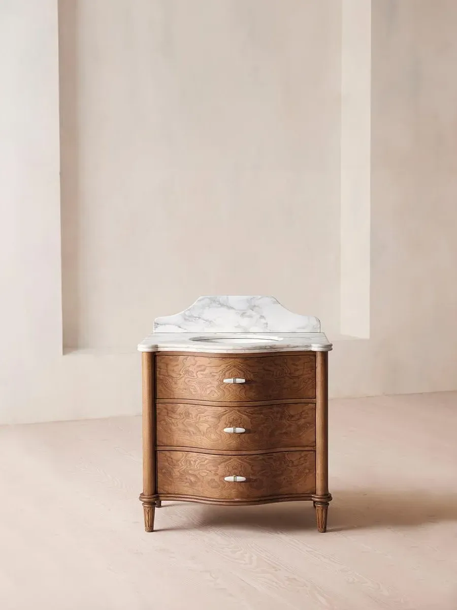 Single Vanity Unit - Olive Ash, Marble Top image