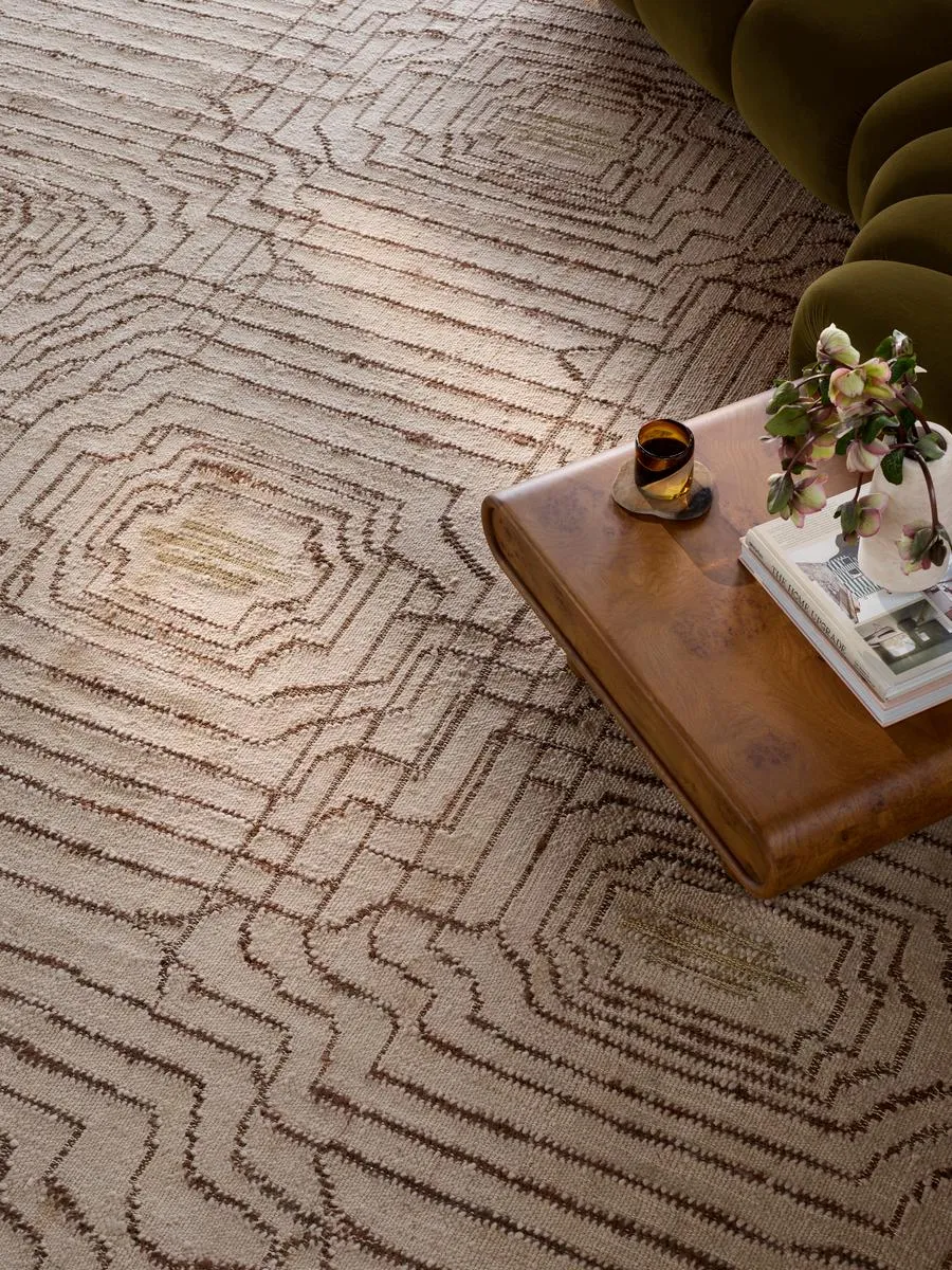Small Dhurrie Rug Flat-Woven - Wool, Jute