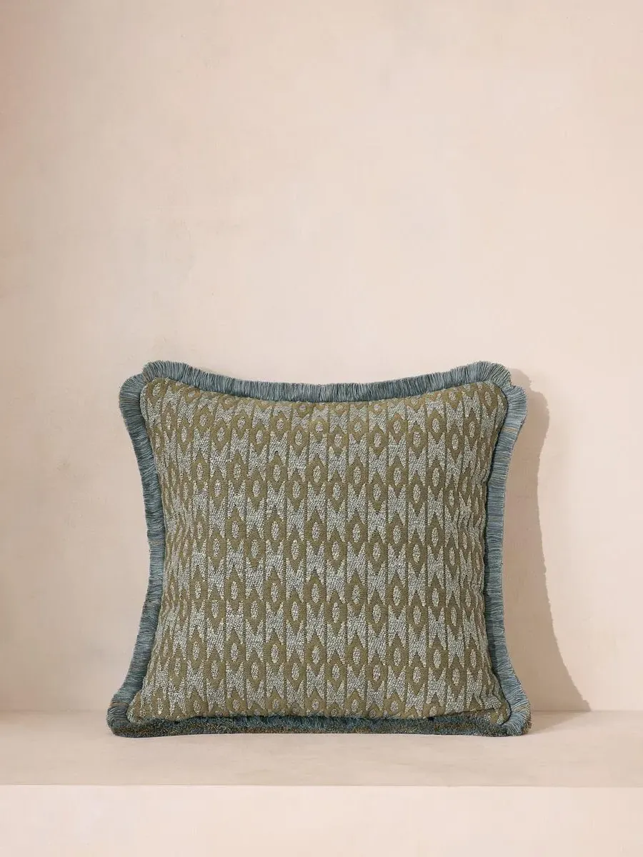 Square Cushion - Geometric Jacquard Fabric image