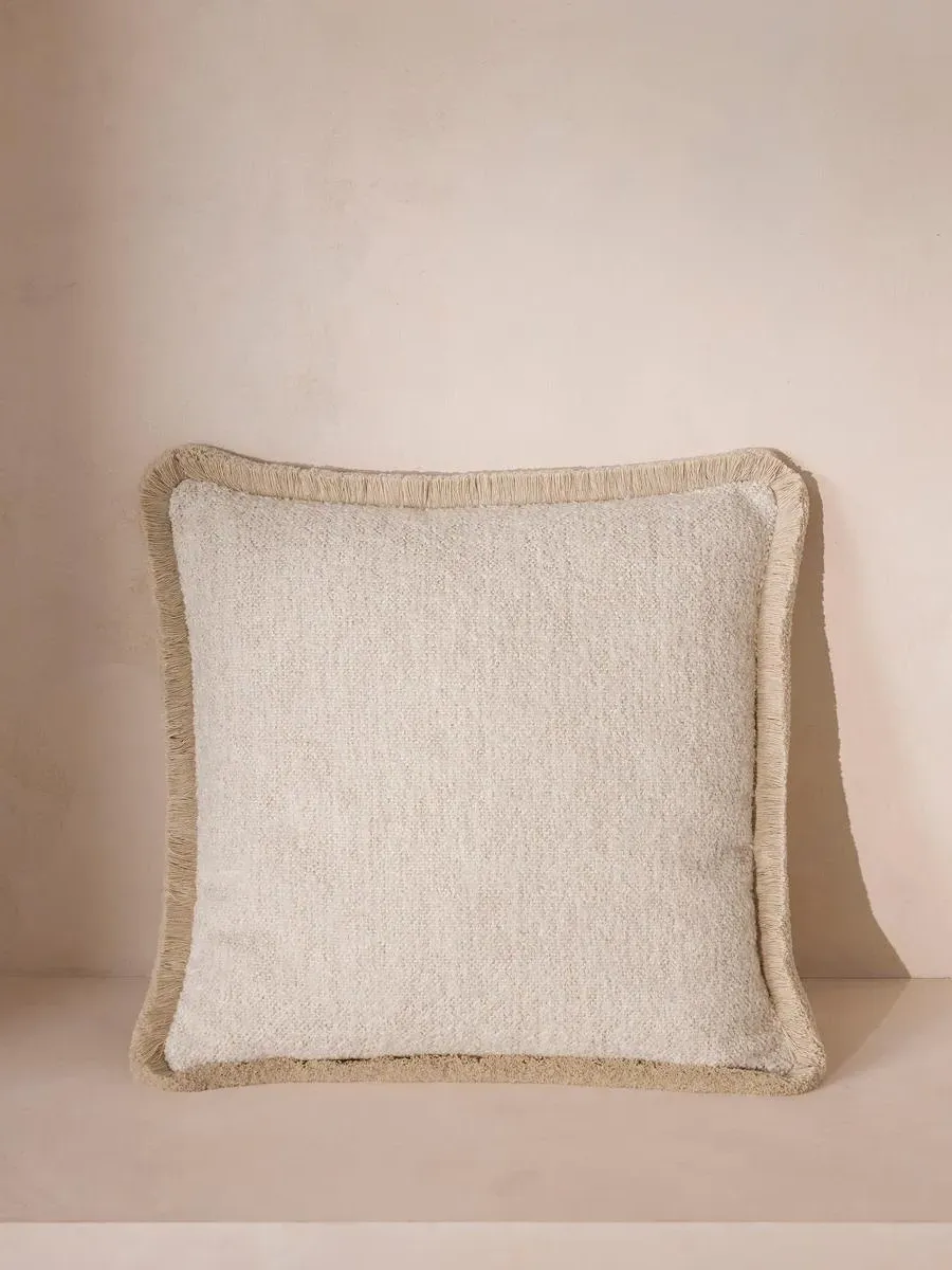 Square Cushion with Fringe - Woven Fabric image