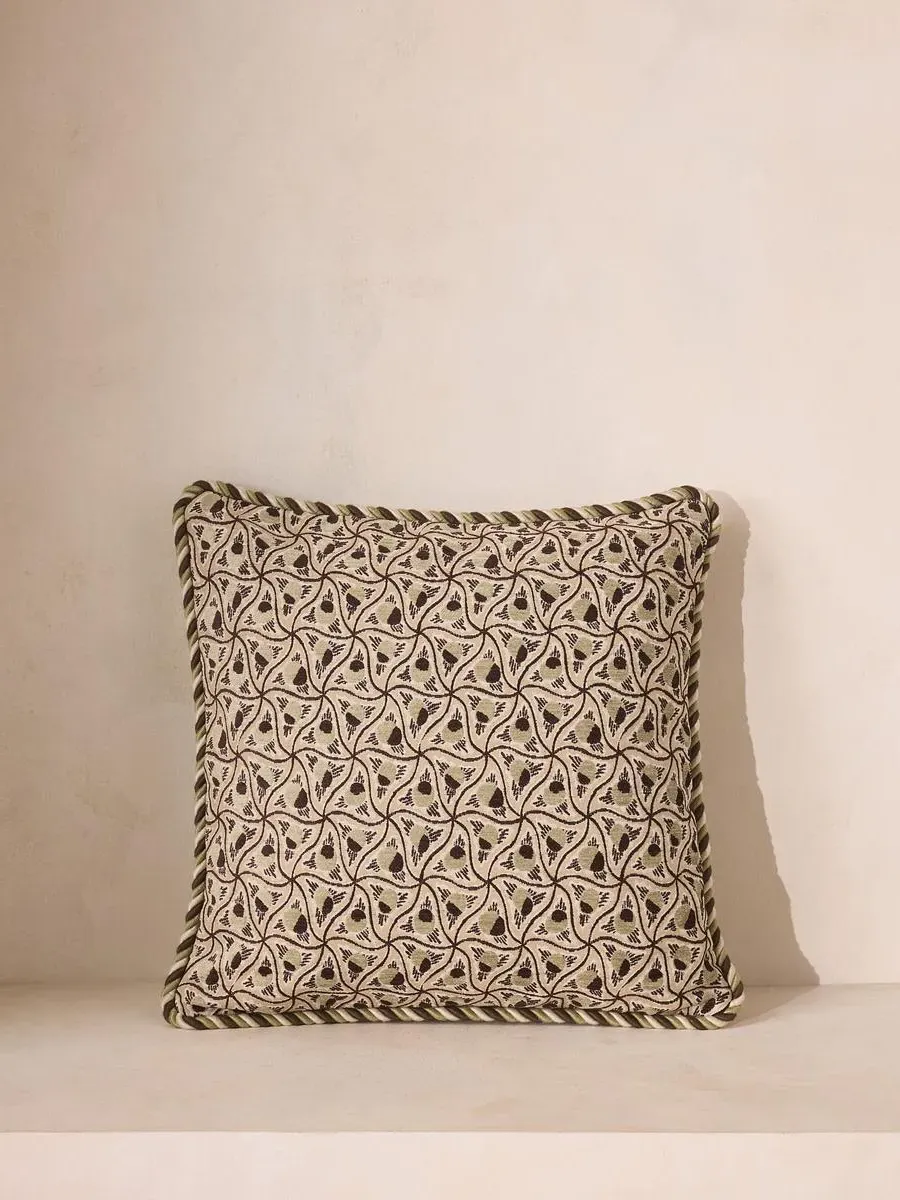 Square Cushion with Piping - Neutral image