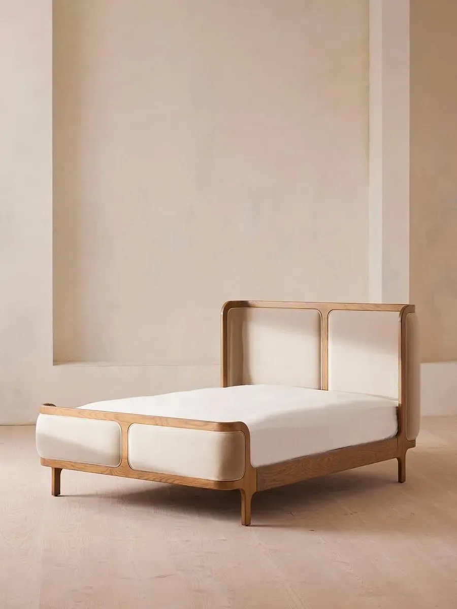 Super King Bed Frame - Porcelain, Velvet