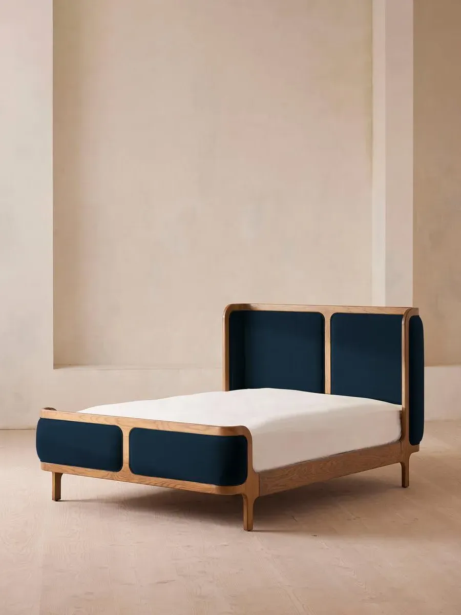 Super King Bed Frame - Royal Blue, Velvet