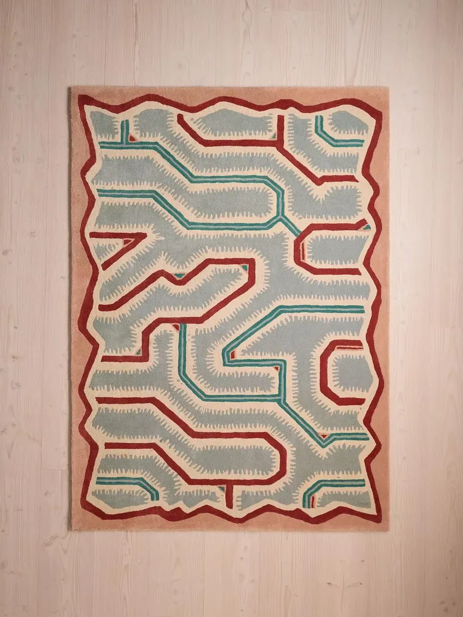 Swatch Rug Sample - Abstract, Hand-Tufted Wool image