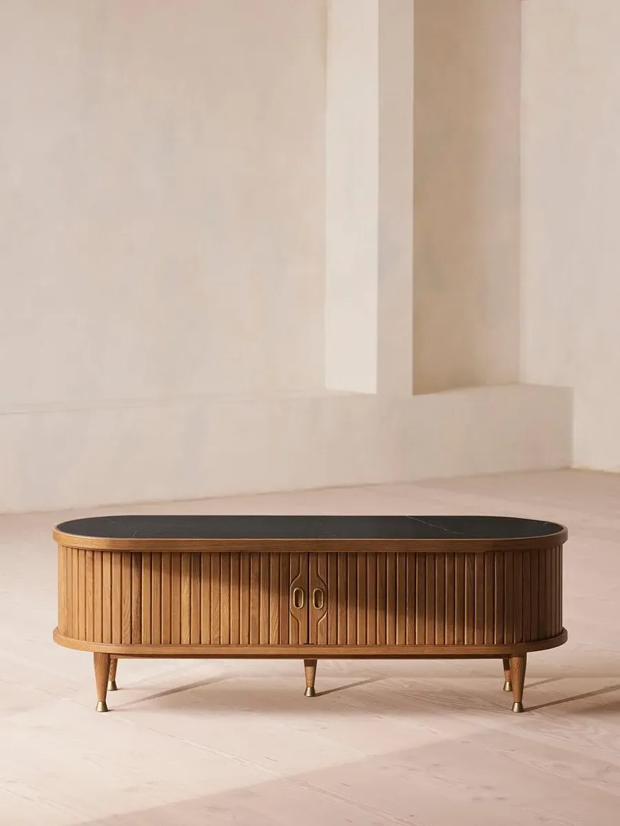 Tambour Media Unit - Black, Marble image