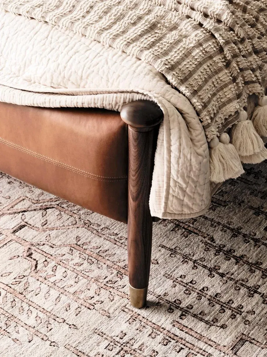 Throw Blanket with Tassels - Cream, Cotton image