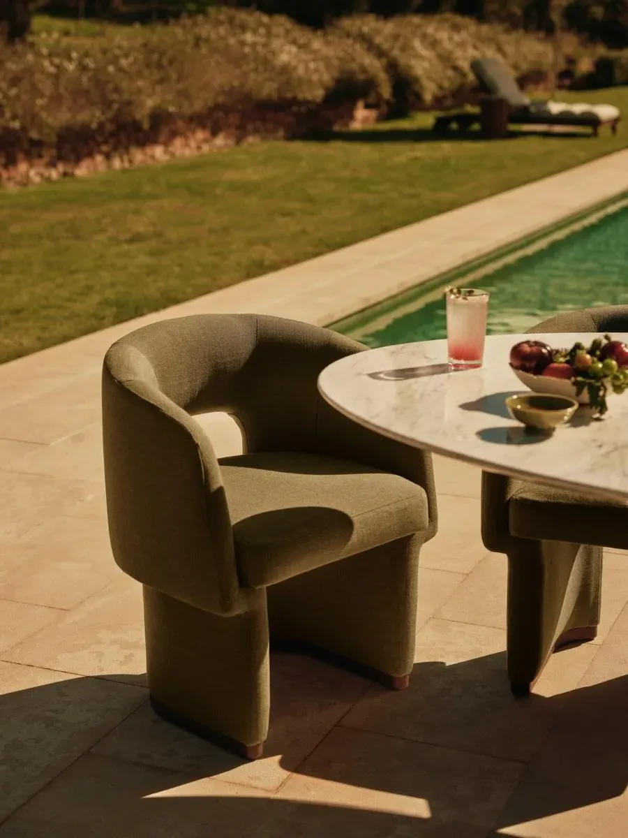 Tub-Style Dining Chair - Sage, Linen image