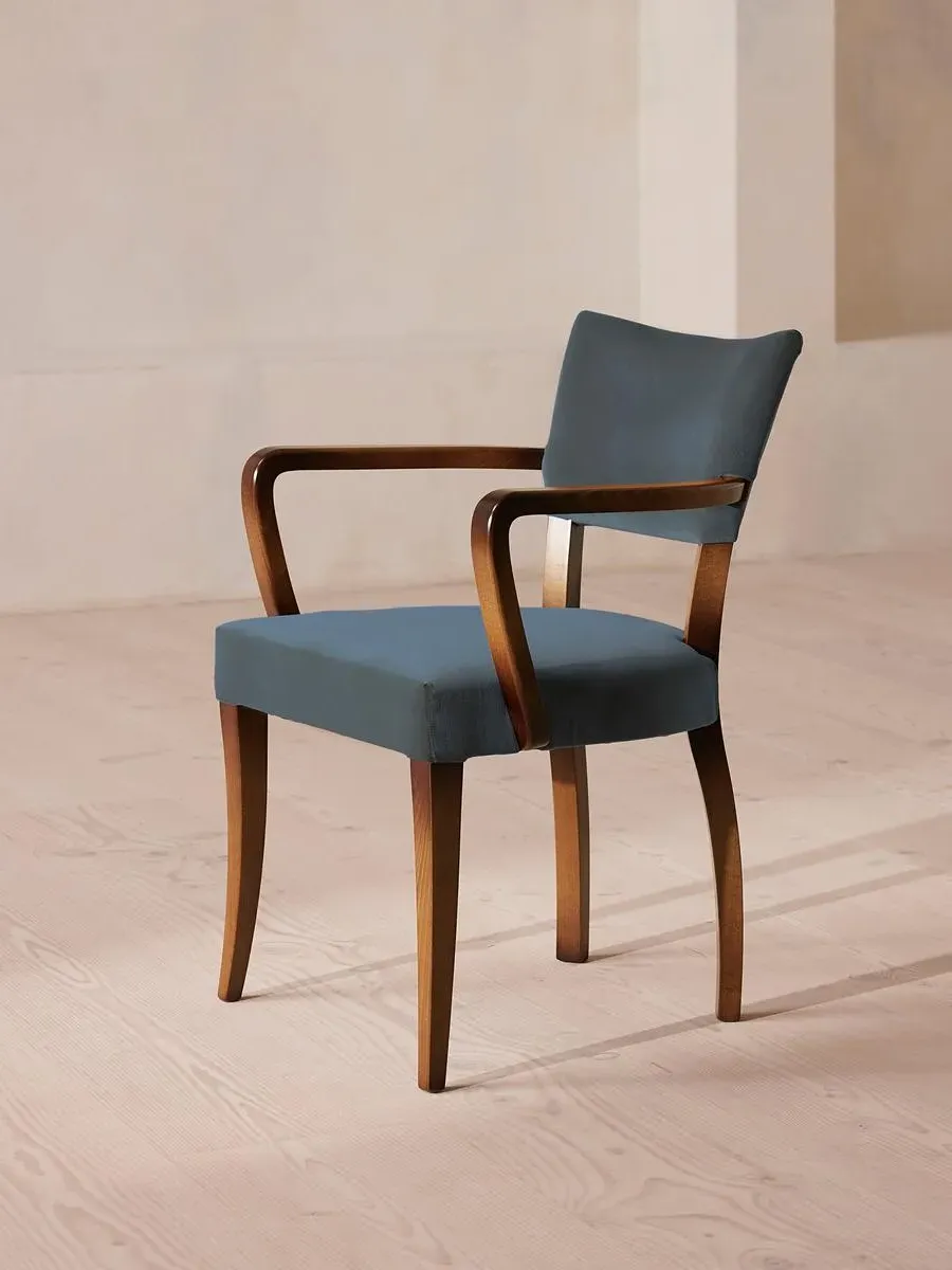 Upholstered Armchair - Grey Blue, Velvet image