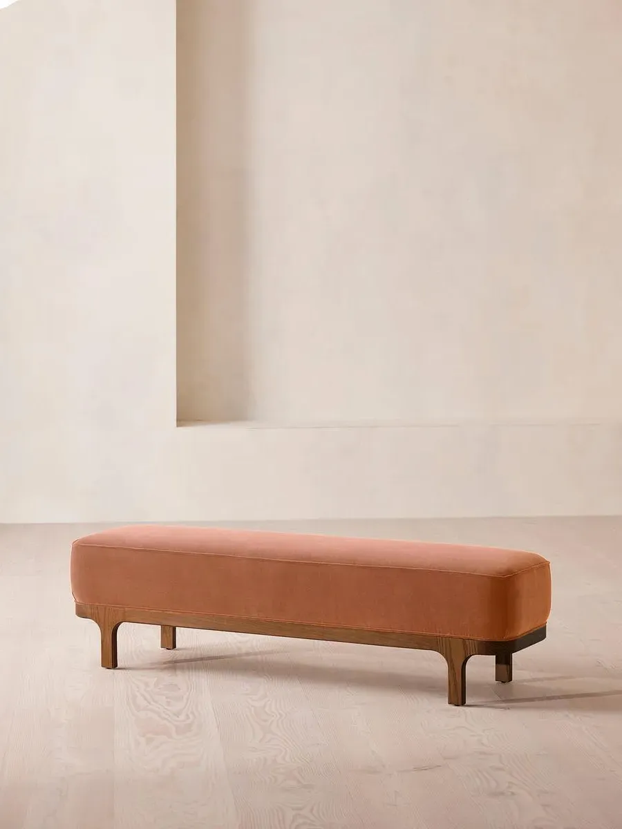 Upholstered Bench - Antique Rose, Velvet image