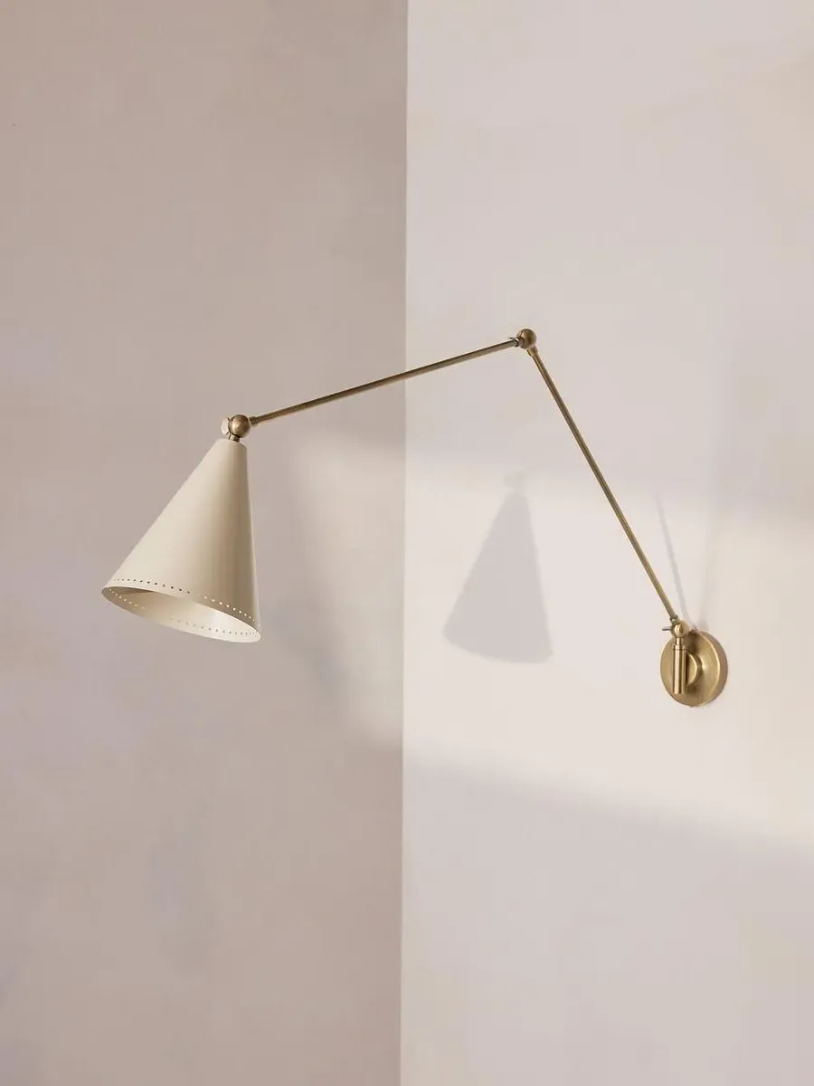 Wall Light with Articulating Arm - Cream image