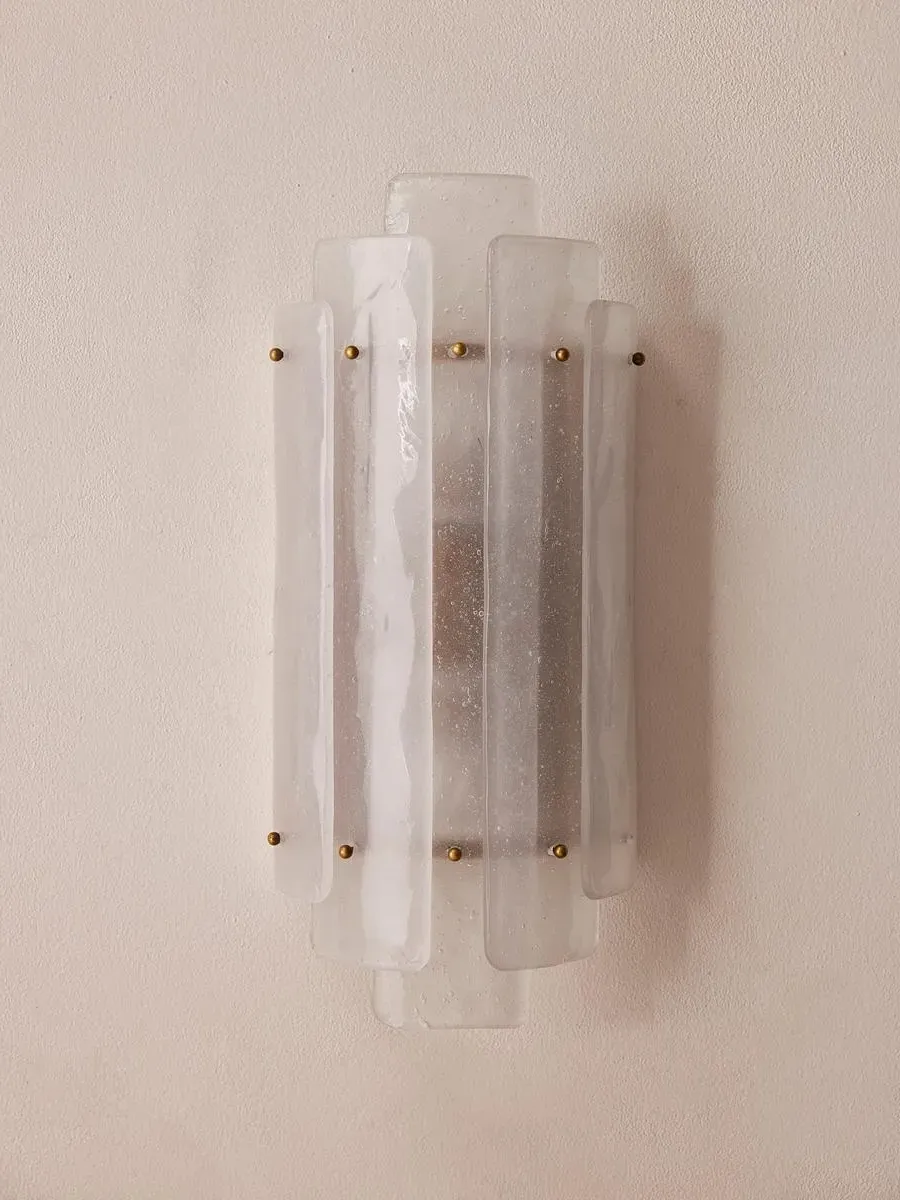 Wall Light with Glass Shades - Brass, Glass image