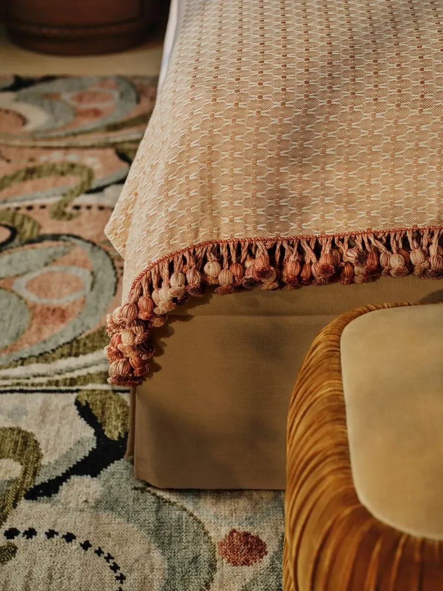 Woven Bedspread with Jacquard - Rose, Cotton