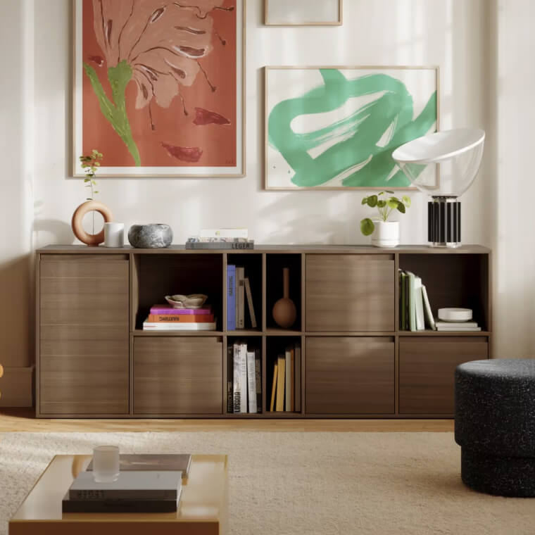 sideboard in walnut with doors