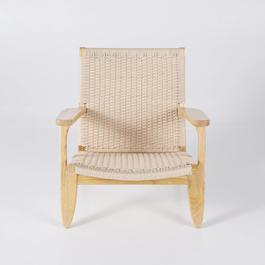 Japandi Solid Wood Outdoor Patio Lounge Chair