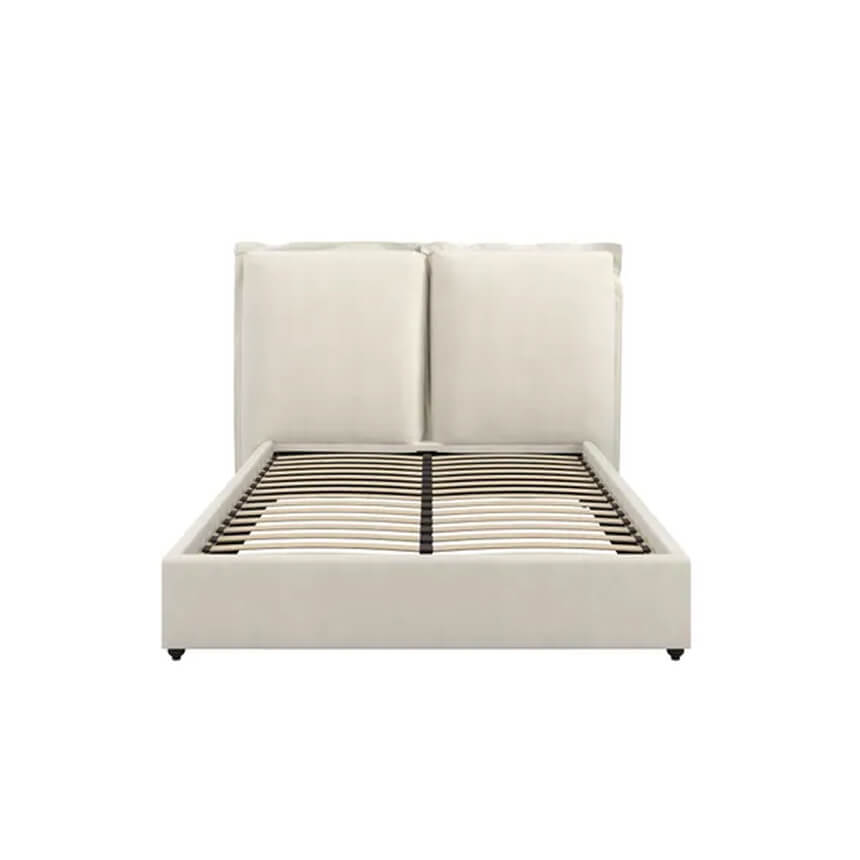 Sunday Pillow Back Bed Frame, Linen
