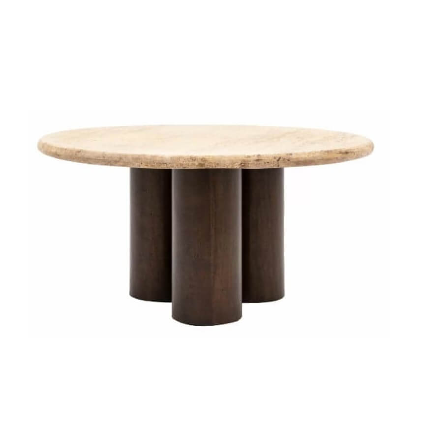 Tartu Marble Coffee Table In Travertine