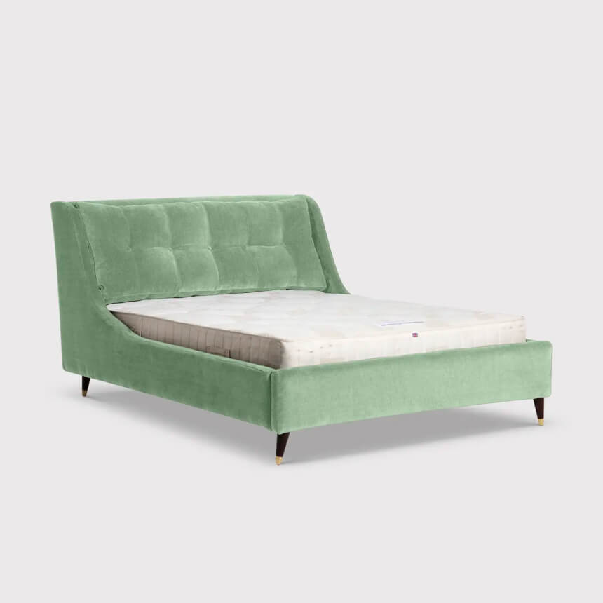 The Raul Velvet Button Double Bed