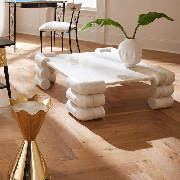 Circuit Marble Cocktail Table lifestyle