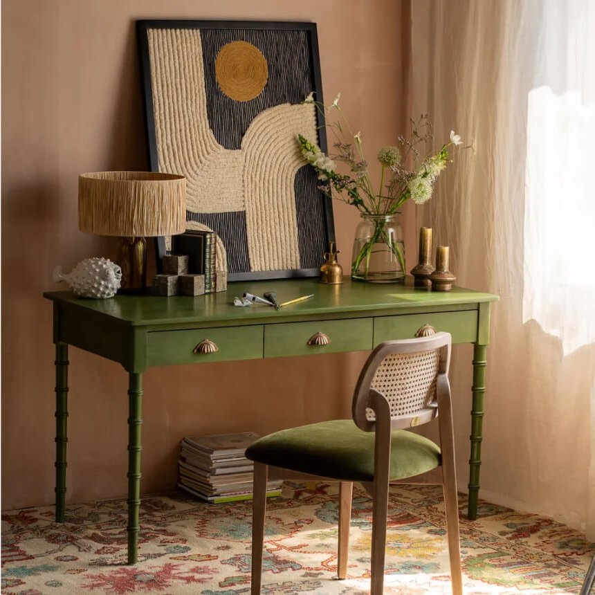 alice green three drawer desk