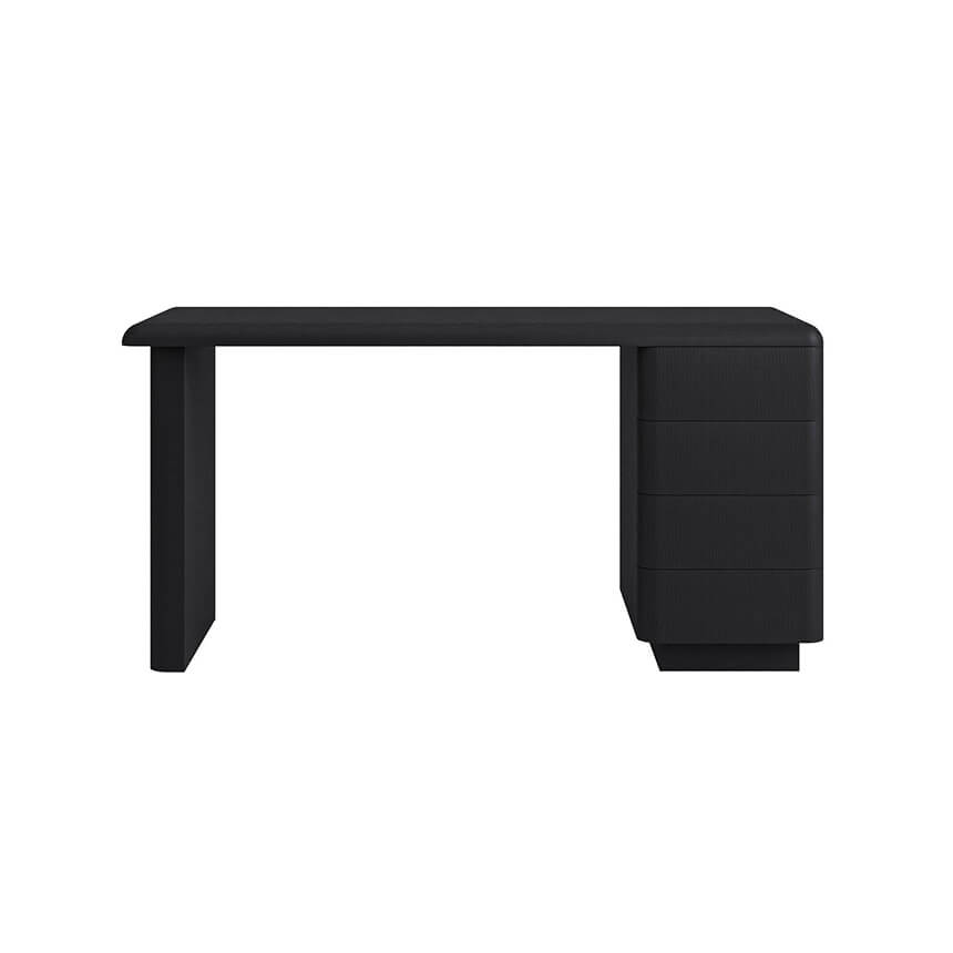 banks black wood desk