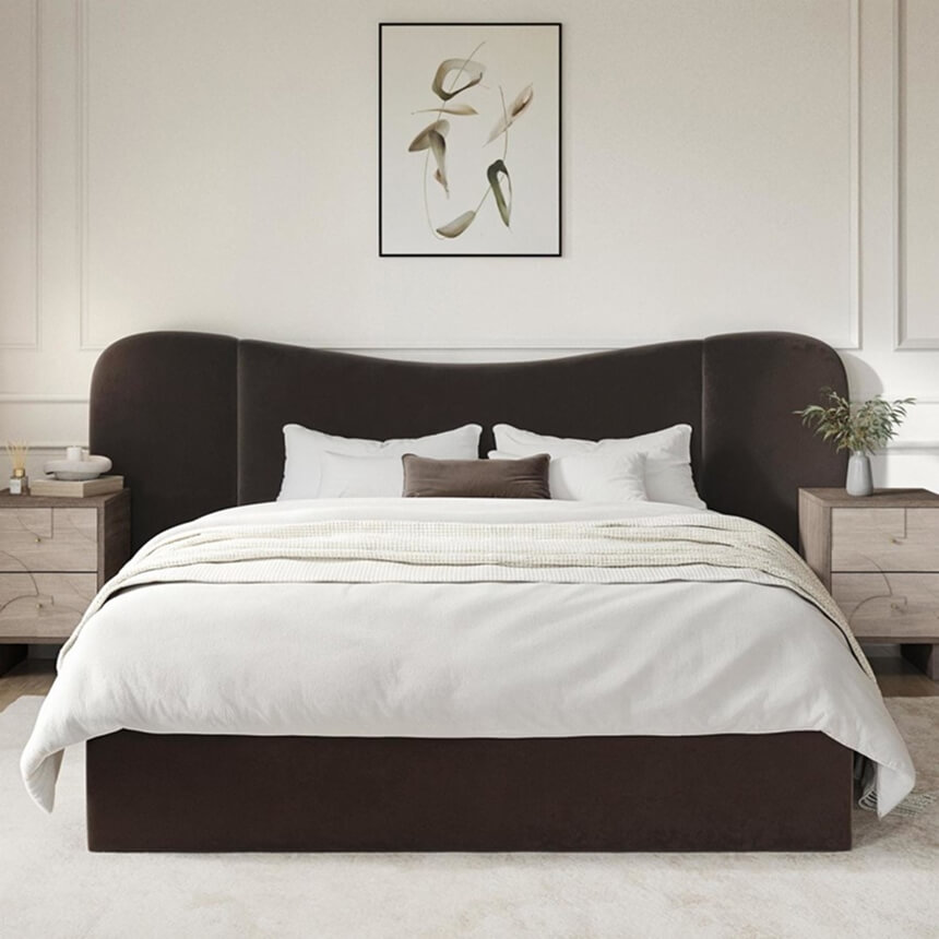 Samara Velvet Ottoman Bed