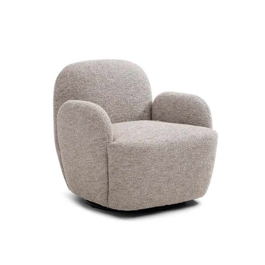 Ila Chunky Chenille Swivel Chair